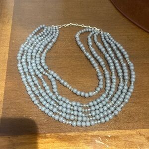 Multi-Strand Gray Beaded Necklace - Women's Jewelry